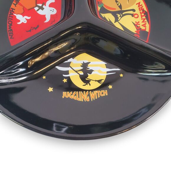 VTG 2003 Target Halloween Serving Platter 3-Section Ceramic 13" Retro Graphics - Picture 9 of 12